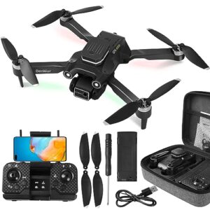 gps drone with camera for adults, drones with altitude hold, circle fly, waypoint fly, foldable rc quadcopter toys gifts for kids