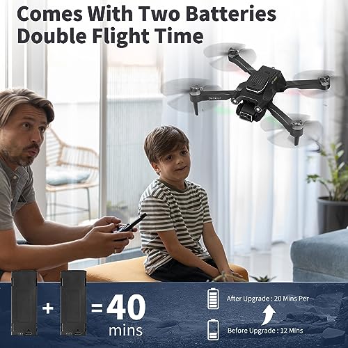 GPS Drone with Camera for Adults, Drones with Altitude Hold, Circle Fly, Waypoint Fly, Foldable RC Quadcopter Toys Gifts for Kids