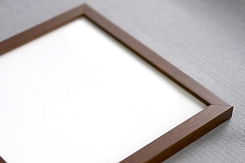 24x20 Frame Brown Solid Wood Picture Frame Width 0.75 Inches | Interior Frame Depth 0.5 Inches | Mogano Traditional Photo Frame Complete with UV Acrylic, Foam Board Backing & Hanging Hardware