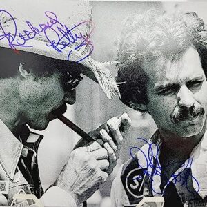 Richard Petty and Kyle Petty signed 8x10 photo The King NASCAR Legend
