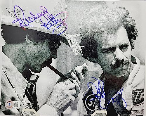 Richard Petty and Kyle Petty signed 8x10 photo The King NASCAR Legend