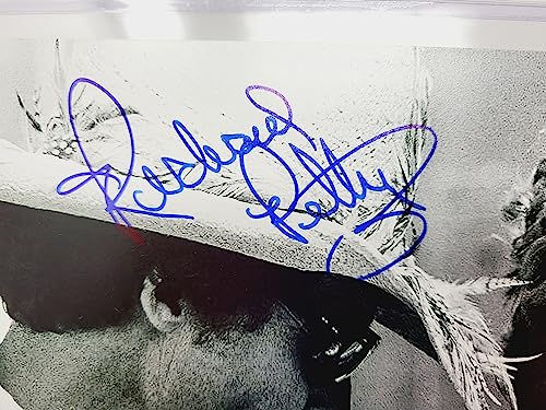 Richard Petty and Kyle Petty signed 8x10 photo The King NASCAR Legend