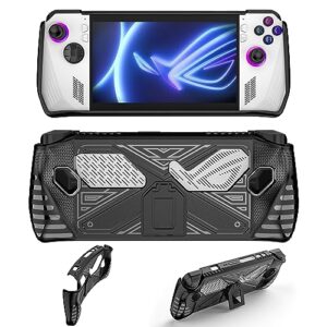 terpink protective case compatible with asus rog ally handheld 7 inch 2023, precise cuts tpu case with foldable stand, shock resistant case protect from drops, impacts and scratches