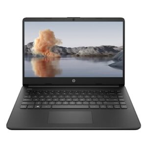 hp laptop, newest 14" ultral light laptop for students and business, intel celeron n4120, 8gb ram, 192gb storage(64gb emmc+128gb micro sd), wifi, bluetooth, hdmi, webcam, usb-a&c, win11 s-jet black