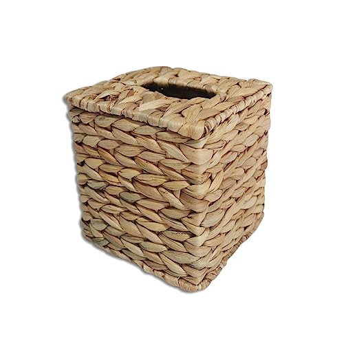 1 Piece Wicker Napkin Holder Square Napkin Tray Wicker Storage Basket Towel Holder Wicker Basket Wicker Towel Basket Hand Towel Storage Tray Napkin Basket Tissue Dispenser with Lid