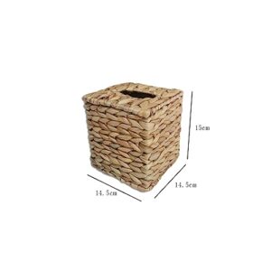 1 Piece Wicker Napkin Holder Square Napkin Tray Wicker Storage Basket Towel Holder Wicker Basket Wicker Towel Basket Hand Towel Storage Tray Napkin Basket Tissue Dispenser with Lid