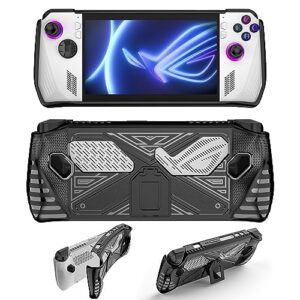 protective case compatible with asus rog ally handheld 7 inch 2023, precise cuts tpu case with foldable stand, shock resistant case protect from drops, impacts and scratches