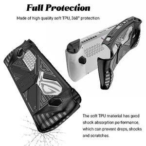 Protective Case Compatible with ASUS ROG Ally Handheld 7 inch 2023, Precise Cuts TPU Case with Foldable Stand, Shock Resistant Case Protect from Drops, Impacts and Scratches