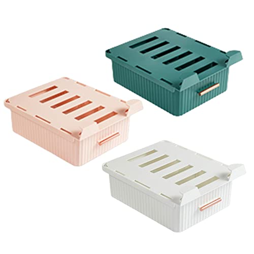 Zitrenot Under Desk Drawer Socks Organizer 6 Compartments Clothes Storage Bin for Bedroom Dorms Damage Free