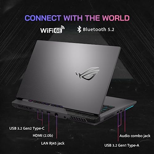 ASUS ROG Strix G15 15.6” WQHD Gaming Laptop, AMD Ryzen7 6800H, NVIDIA GeForce RTX 3060, 32GB DDR5 RAM, 1TB SSD, RGB KB, Wi-Fi 6E, Thermal Grizzly Cooling, VR-Ready, Gray, Win 11 Pro, 32GB USB Card