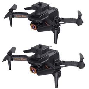 2 pack mini drone with 1080p dual hd camera remote control halloween christmas gifts with altitude hold headless mode,wifi, trajectory flight, camera/video