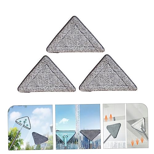 Healeved 3pcs wash mop Head Accessories Floor Replacement Head Triangle mop Heads Replacements mop Heads Commercial Floor mops Cleaning Supplies Refill Refill Triangle mop Cloth mop Head