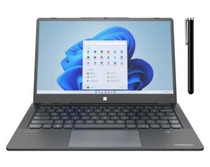 gateway touchscreen 14.1" fhd laptop in metallic black intel core i7-1255u 10-core up to 4.7 processor 8gb ddr4 ram 512gb ssd hdmi wi-fi win 11 islik pen (gw714 - renewed)