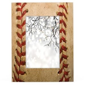 pofato vintage baseball sports 5x7 picture frame wood photo frame for tabletop display wall mount picture frame display 5 x 7 inch photo wall decor home gift frames