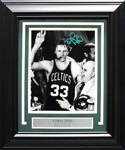 Larry Bird Autographed Framed 8x10 Photo Celtics PSA/DNA Stock #218621