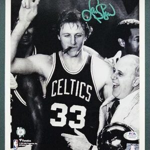 Larry Bird Autographed Framed 8x10 Photo Celtics PSA/DNA Stock #218621