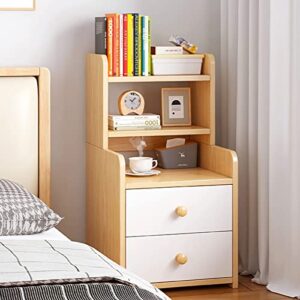 mkyoko night stand, side table with storage drawer and open wood shelf, wooden cabinet, small bookshelf bookcase, nightstands for bedroom, living room, dorm (color : c)