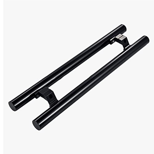 SUCHETA Stainless Steel Round Shape Bar Contemporary Entryway Modern Door Handle Ladder Bar Sliding Glass Shower Barn Door Entrance Interior Exterior Door Pull Black Finish (Size: 60x40cm)