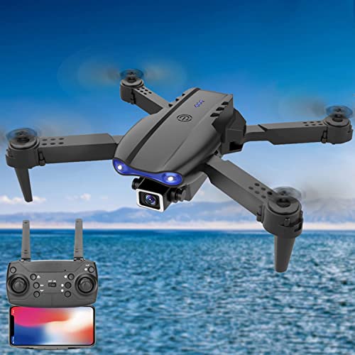 Drone with 1080P Dual HD Camera - 2023 Upgradded RC Quadcopter for Adults and Kids, WiFi FPV RC Drone for Beginners Live Video HD Wide Angle RC Aircraft, 2 Batteries，Trajectory Flight, Altitude Hold（Black）