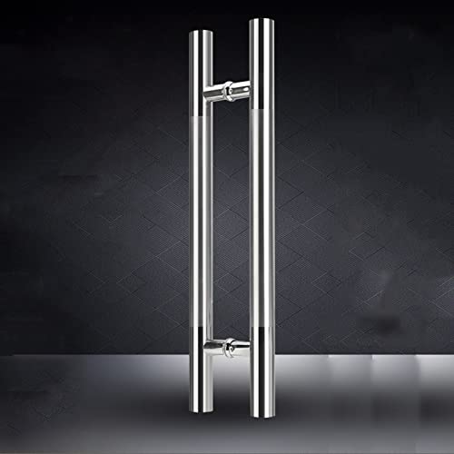 SUCHETA 50-120cm Push Pull Handle for Sliding Door,Brushed Stainless Steel Pull Push Modern Door Handles/Glass Handles,Interior or Exterior,Modern Style (Size : 120x80CM)