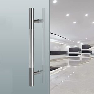 SUCHETA 50-120cm Push Pull Handle for Sliding Door,Brushed Stainless Steel Pull Push Modern Door Handles/Glass Handles,Interior or Exterior,Modern Style (Size : 120x80CM)