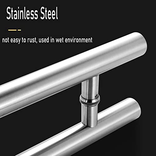 SUCHETA 50-120cm Push Pull Handle for Sliding Door,Brushed Stainless Steel Pull Push Modern Door Handles/Glass Handles,Interior or Exterior,Modern Style (Size : 120x80CM)