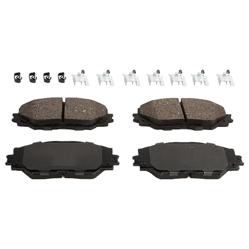 XAUJGRA 2pcs Brake Disc and 4pcs Brake Pad Set Kit Front Side Plain Cast Iron Ceramic 17004003 12144147 50012100