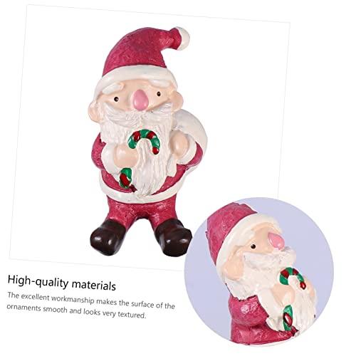 VOSAREA 4pcs Christmas Resin Ornaments Tabletop Accessories Mini Xmas Adornments Snow Globe Figurines Mini Christmas Tree Table Top Decor Christmas Decor Resin Decor Decorative Crafts Cake