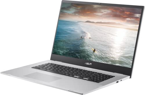 ASUS Chromebook Laptop for College Student, 17.3 Inch FHD, Intel Celeron N4500, Chrome OS, 4GB RAM, 64GB eMMC, Wi-Fi 6, Type-C, Intel UHD Graphics, Silver, PCM