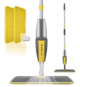 spray mop with reusable microfiber pads dry and wet floor cleaner mop holder and scraper for home and office cleaning