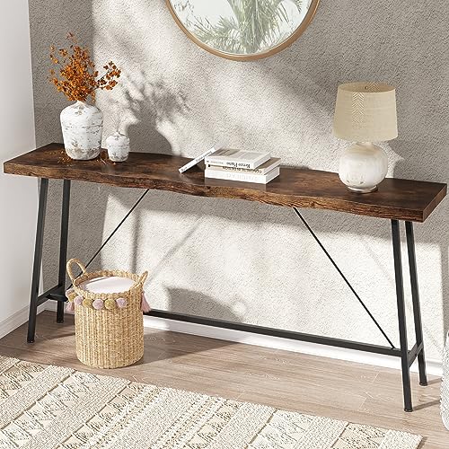 Tribesigns Long & Wider Console Table, 71 inches Behind Couch Table Industrial Entryway Table, Vintage Hallway Table, Rustic Long Sofa Table, Large Accent Table for Living Room & Entrance