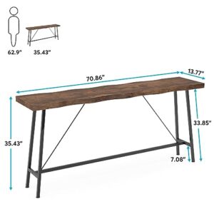 Tribesigns Long & Wider Console Table, 71 inches Behind Couch Table Industrial Entryway Table, Vintage Hallway Table, Rustic Long Sofa Table, Large Accent Table for Living Room & Entrance