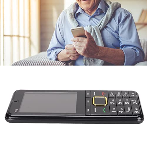 Zopsc V12 2G Unlocked Senior Cell Phone 2.8in HD Screen, Supports 500 Phonebooks, 50 SMS, Video Recording, MP4, MP3, FM Radio, Camera, 5 Alarms, for Elderly and Kids (US Plug 100‑240V)