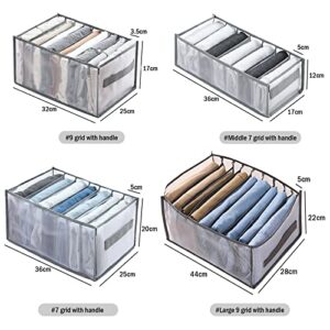 Jeans Storage Box Closet Wardrobe Clothes Compartment Boxes Drawer Jeans Socks Separation Organizer Pants Storage Boxes