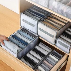 Jeans Storage Box Closet Wardrobe Clothes Compartment Boxes Drawer Jeans Socks Separation Organizer Pants Storage Boxes