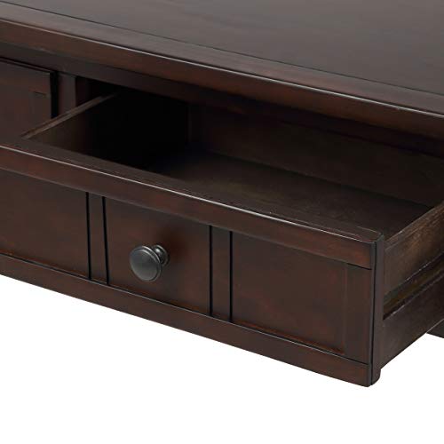 Merax LUMISOL 35.43" Accent Console Table, Entryway Sofa Table with 2 Drawers and Bottom Shelf, Easy Assembly, Espresso