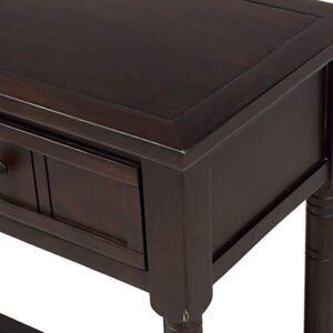 Merax LUMISOL 35.43" Accent Console Table, Entryway Sofa Table with 2 Drawers and Bottom Shelf, Easy Assembly, Espresso