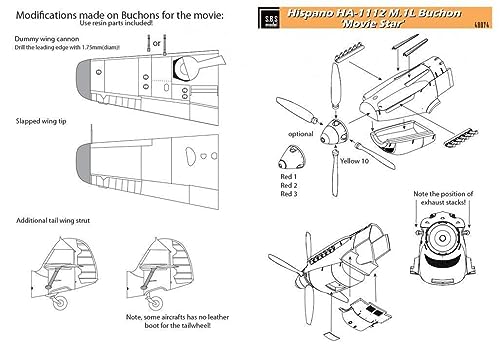 SBS 48074 1/48 Hispano HA-1112 M.1L Buchon 'Movie Star Resin Model kit + Decal