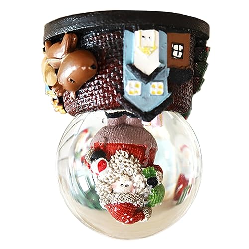 VOSAREA ball decor home decor desktop decor santa musical snow globe snow ball christmas stocking stuffer desk globe dinner table decor dining room table decor snowball candy bag