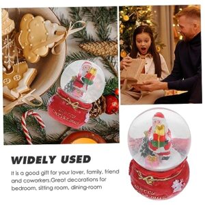 VOSAREA ball decor home decor desktop decor santa musical snow globe snow ball christmas stocking stuffer desk globe dinner table decor dining room table decor snowball candy bag