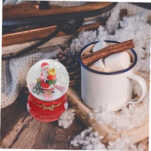 VOSAREA ball decor home decor desktop decor santa musical snow globe snow ball christmas stocking stuffer desk globe dinner table decor dining room table decor snowball candy bag