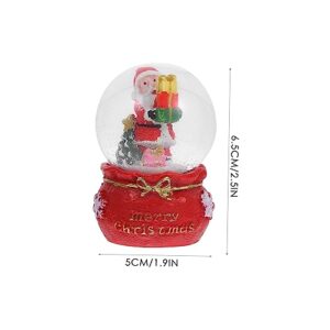 VOSAREA ball decor home decor desktop decor santa musical snow globe snow ball christmas stocking stuffer desk globe dinner table decor dining room table decor snowball candy bag