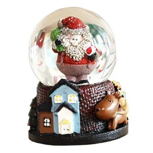 VOSAREA ball decor home decor desktop decor santa musical snow globe snow ball christmas stocking stuffer desk globe dinner table decor dining room table decor snowball candy bag