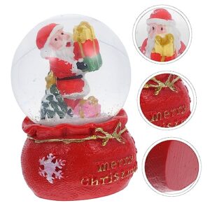 VOSAREA ball decor home decor desktop decor santa musical snow globe snow ball christmas stocking stuffer desk globe dinner table decor dining room table decor snowball candy bag