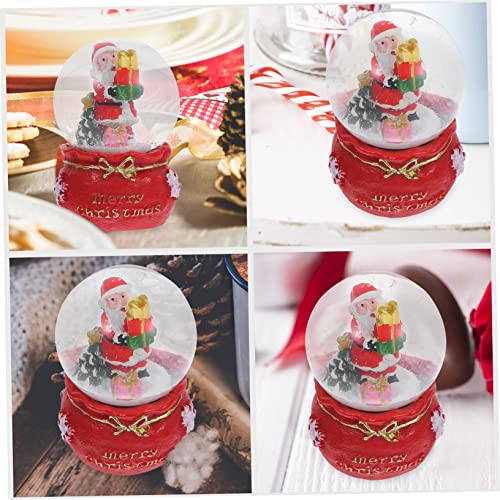 VOSAREA ball decor home decor desktop decor santa musical snow globe snow ball christmas stocking stuffer desk globe dinner table decor dining room table decor snowball candy bag