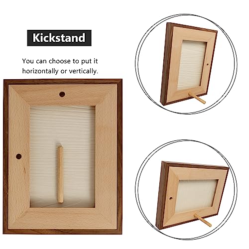 FLECHAZO 8x10 Wooden Picture Frame with Mat for 6x8 or 8 by 10 Photo,Natural Walunt Photo Frames Designed for tabletop display