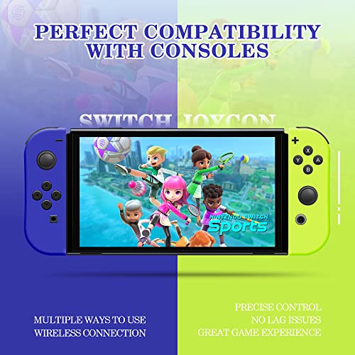 ZNIKVW Joycon Controller Compatible for Switch, Wireless Joy Cons Replacement for Switch Controller, Left and Right Switch Joycons Support Dual Vibration/Wake-up Function/Motion Control