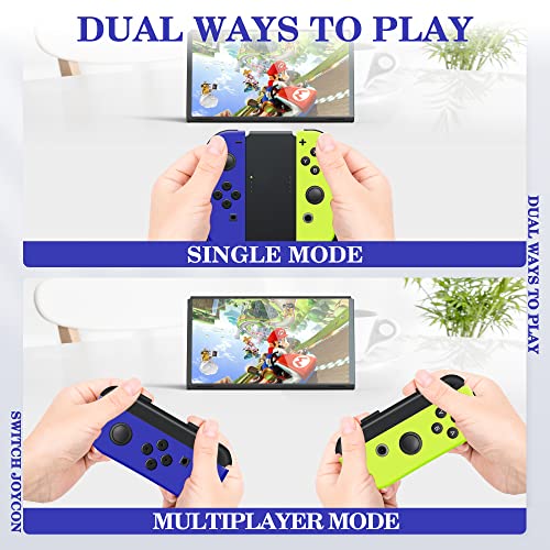 ZNIKVW Joycon Controller Compatible for Switch, Wireless Joy Cons Replacement for Switch Controller, Left and Right Switch Joycons Support Dual Vibration/Wake-up Function/Motion Control
