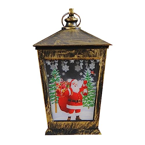 Filsssdy23 Christmas Decorations Snow Globe Lantern, Glittering Lighted Battery Operated Santa Singing Snow Globe Christmas Decor, Christmas Decorations Indoor Holiday Decor