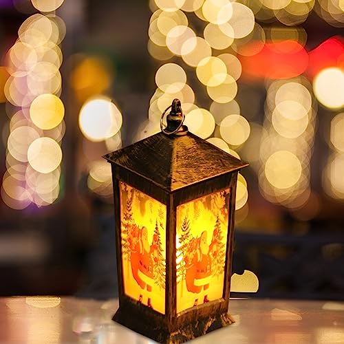 Filsssdy23 Christmas Decorations Snow Globe Lantern, Glittering Lighted Battery Operated Santa Singing Snow Globe Christmas Decor, Christmas Decorations Indoor Holiday Decor